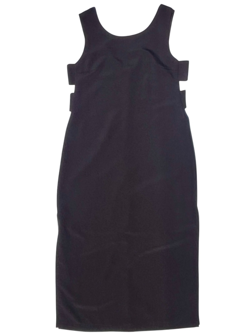 NWT Cutout Midi Dress LBD Minimalist Sheath Cocktail S Black Office Siren Corp - Picture 7 of 12